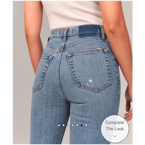 NWOT Abercrombie & Fitch 90s Slim Straight Ultra High Rise Jean Size 26 2 Reg - Picture 7 of 16